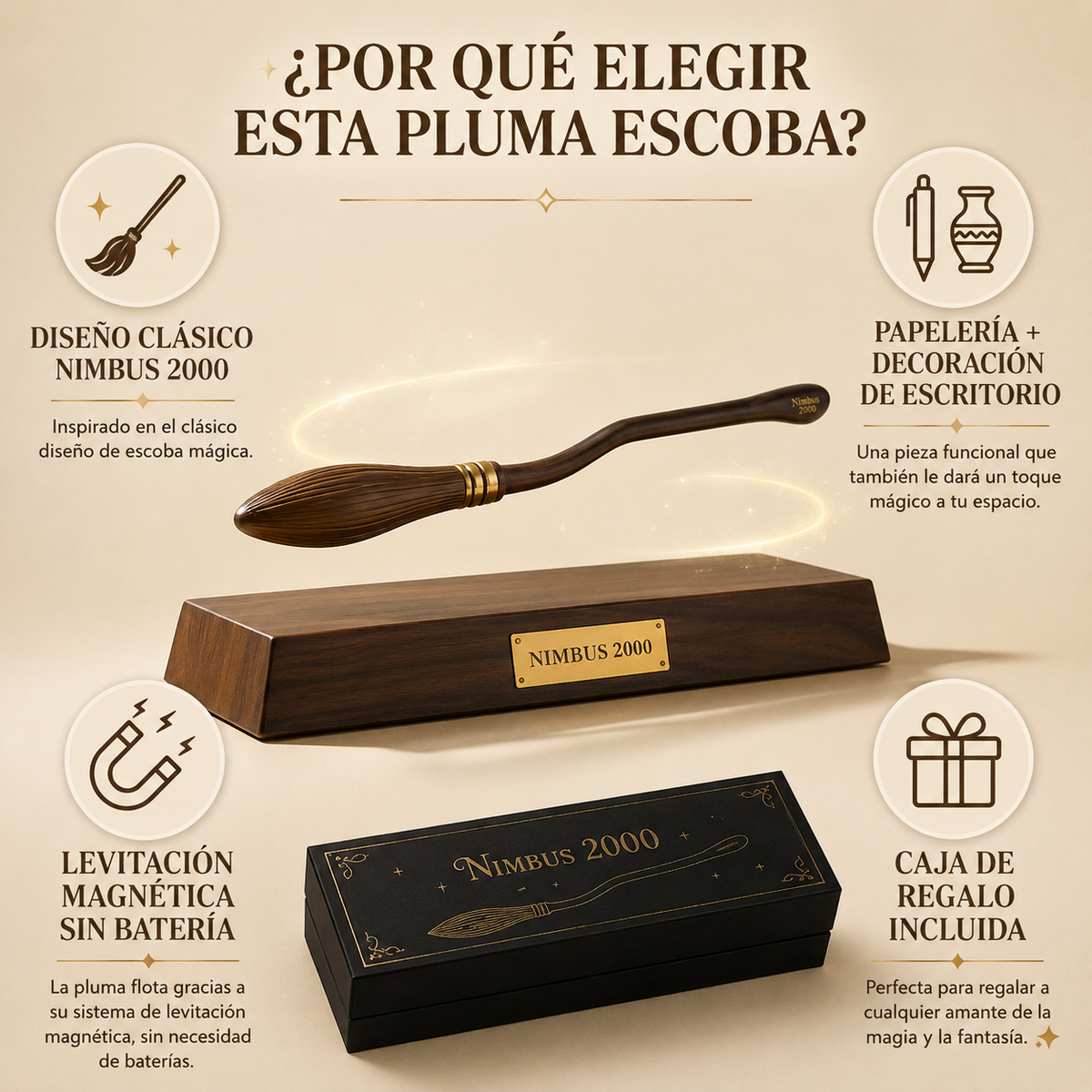 Bolígrafo Flotante de Escoba