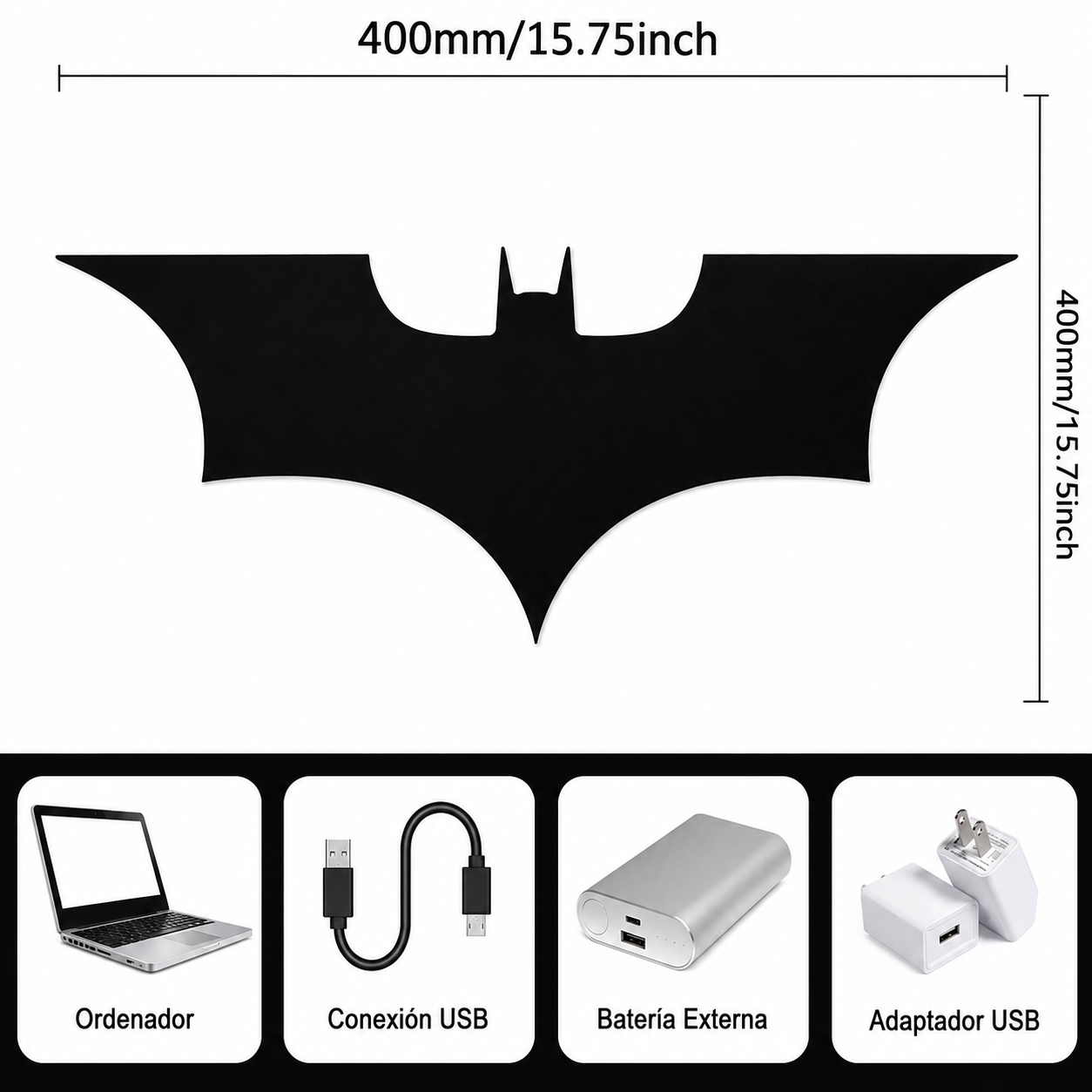 Luz LED Murciélago RGB